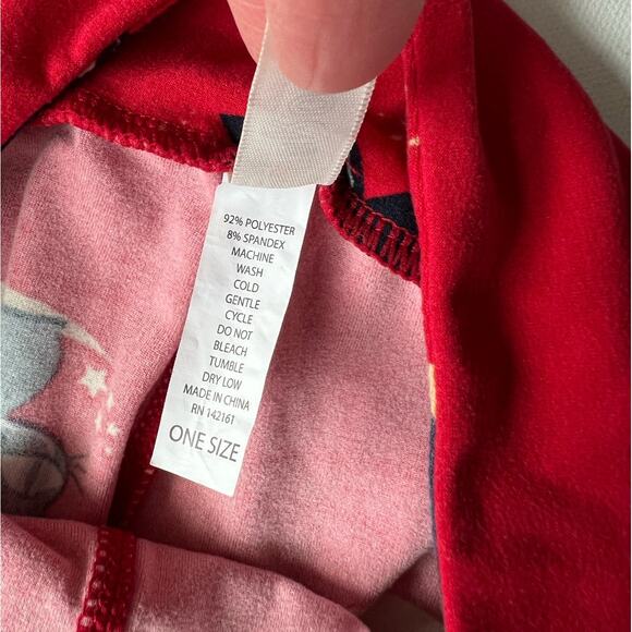 LULAROE Black Cat on the Moon Leggings Red Stretchy Super Soft Women's One‎ Size - Picture 6 of 7